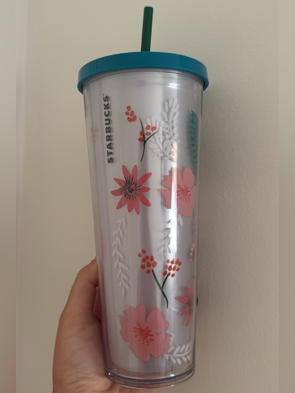 Starbucks Floral Cold Cup Tumbler 24oz